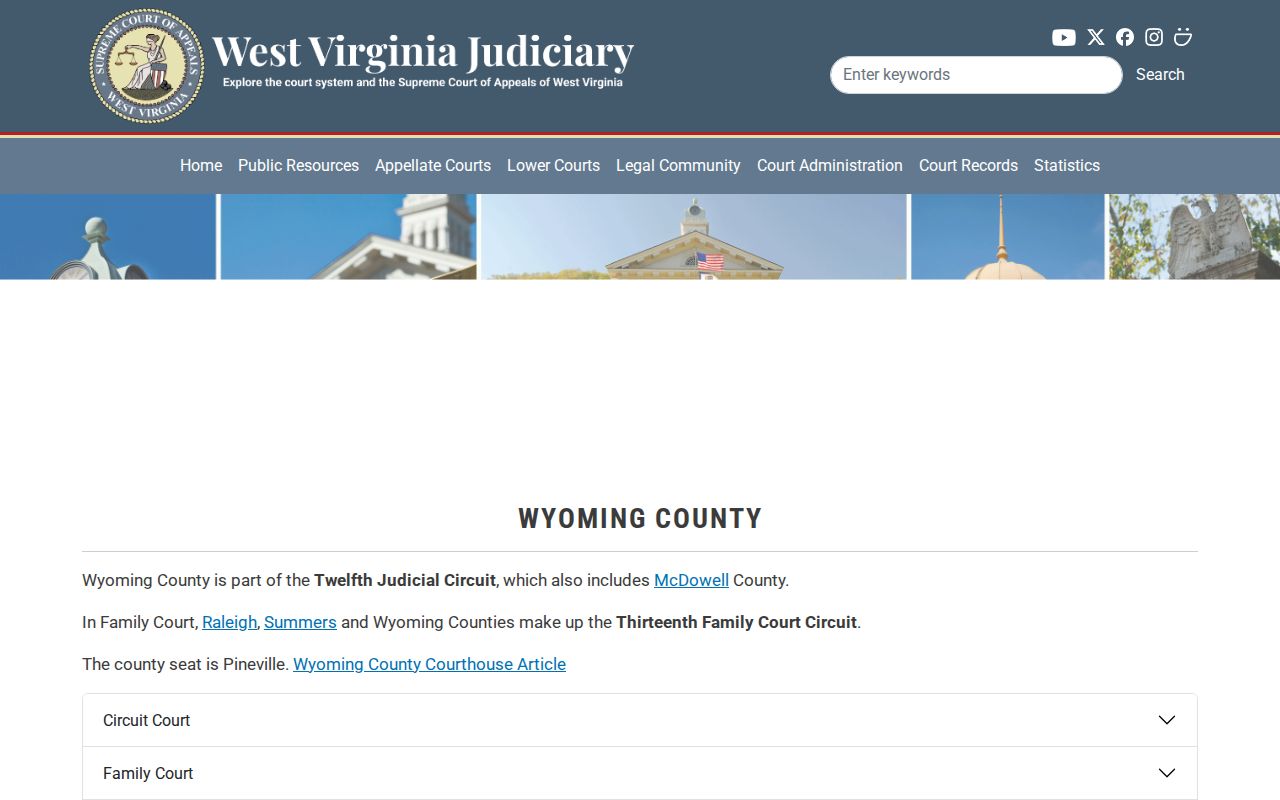 Wyoming County court contacts for warrant record verification