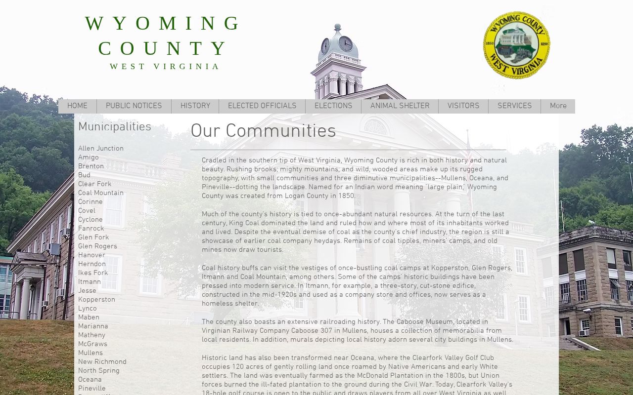 Wyoming County Mullens community record source